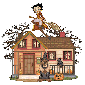 Betty s'entra�ne pour Halloween !