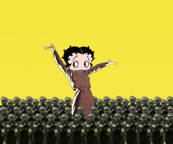 Betty encourage les troupes